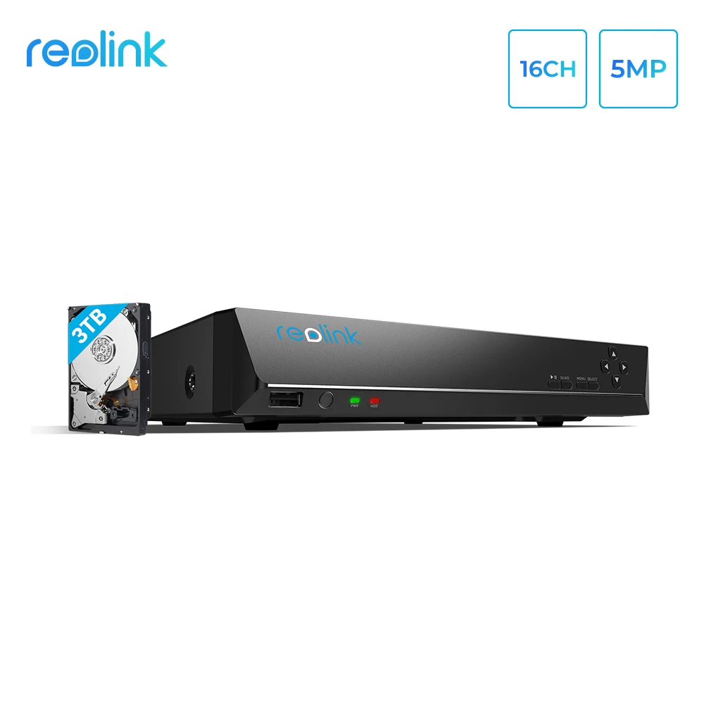 Reolink 16ch 5MP POE Сетивой Видеомагнитофон С 3ТБ HDD ТОЛЬКО для Reolink POE ip камеры RLN16-410