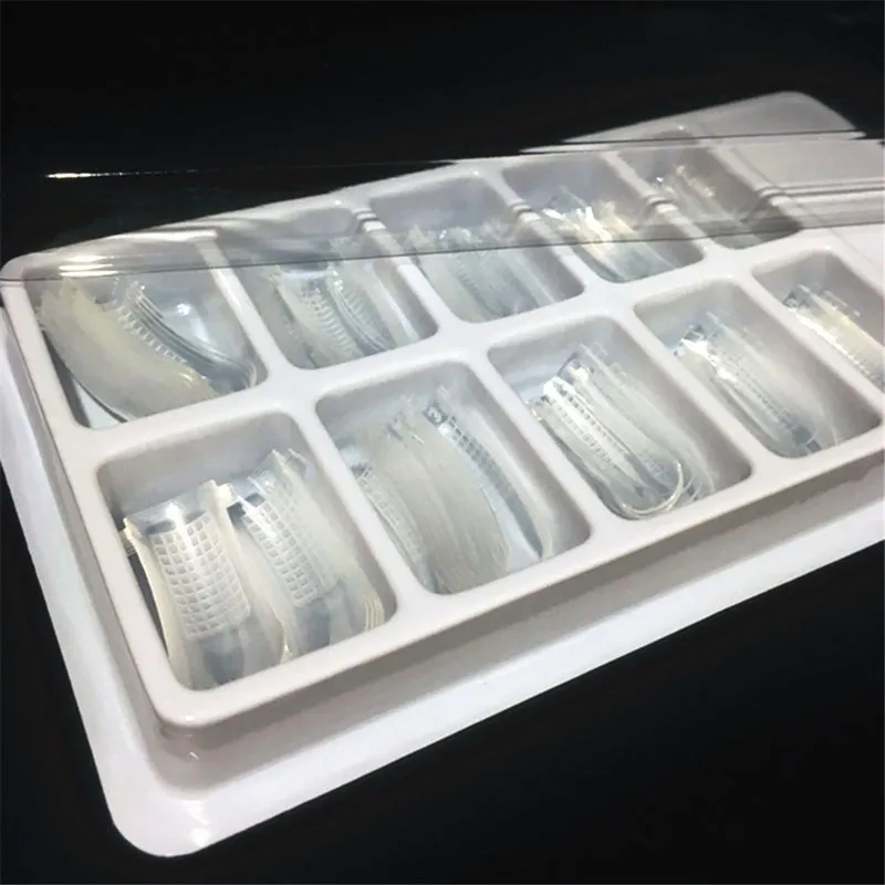 100 шт. прозрачные формы для ногтей полное покрытие быстросохнущие гелевые