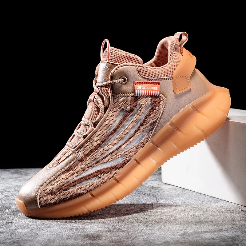 

Luminous colorful popcorn coconut shoes men's trendy shoes flying woven men's shoes casual sports shoes men's running shoes