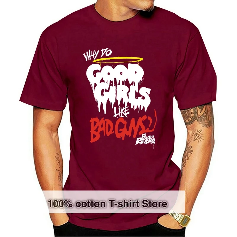 

Мужская брендовая Футболка с принтом из 100% хлопка, новая черная футболка с рисунком падающих в обратном направлении для хороших девушек и п...