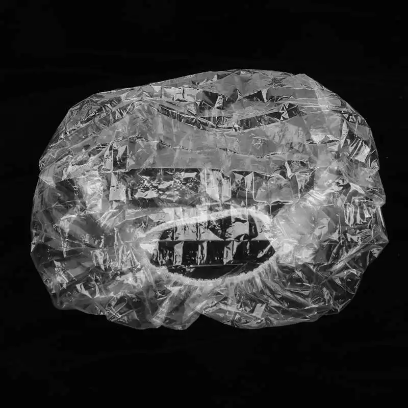 

Hairdressing Supplies Hair Dryer Diffuser Disposable Shower Cap Waterproof Bath Bonnet Thicken Plastic Head Cover for