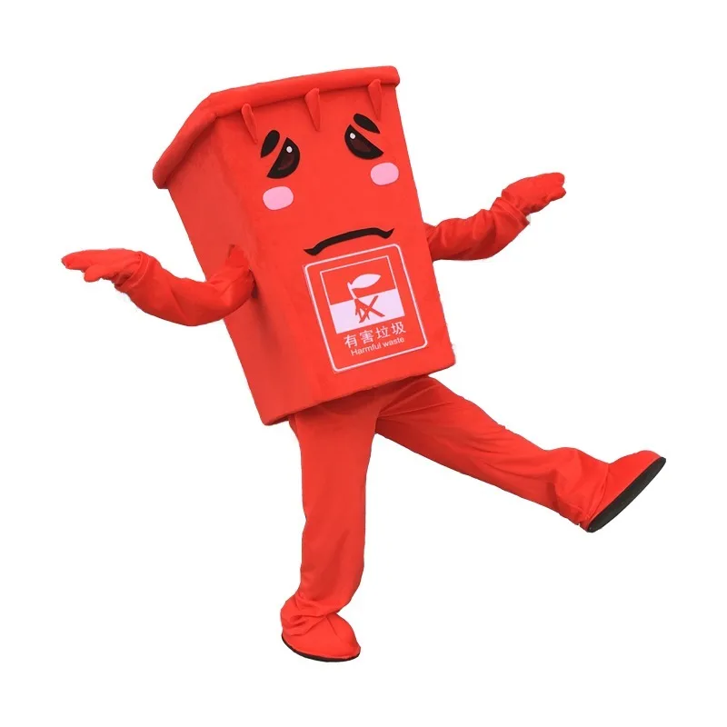 

Trash Can Mascot Costume Suits Party Dress Outfits Clothing Advertising Carnival Halloween Event Unisex Cartoon Apparel Cosplay