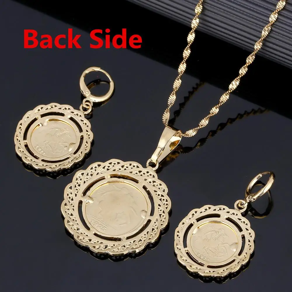 Комплект ювелирных изделий в стиле эфиопской конфетти ожерелье серьги с