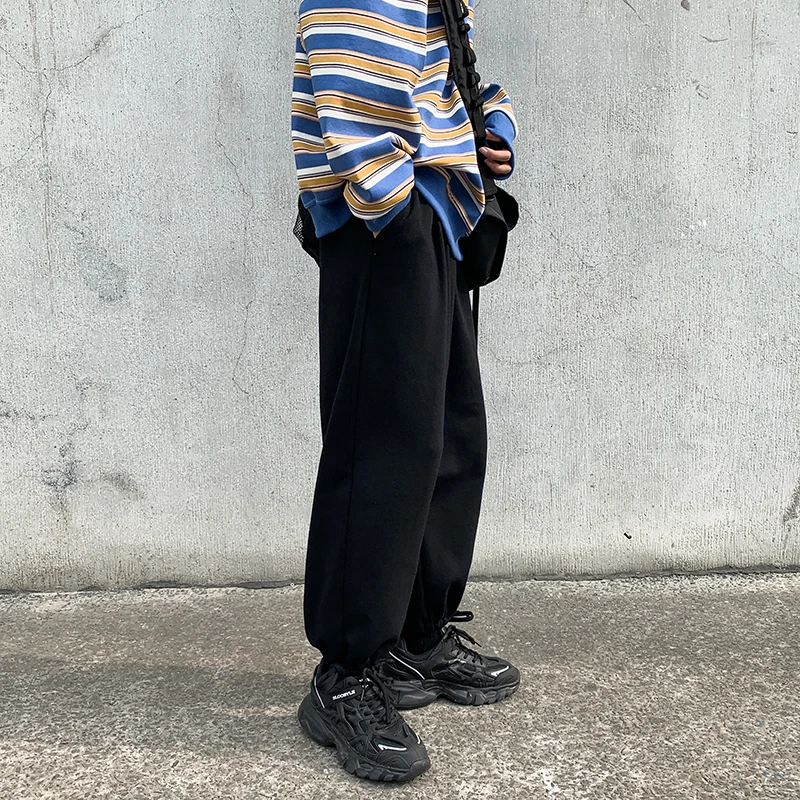 Хлопковые спортивные штаны для мужчин модные однотонные повседневные джоггеры