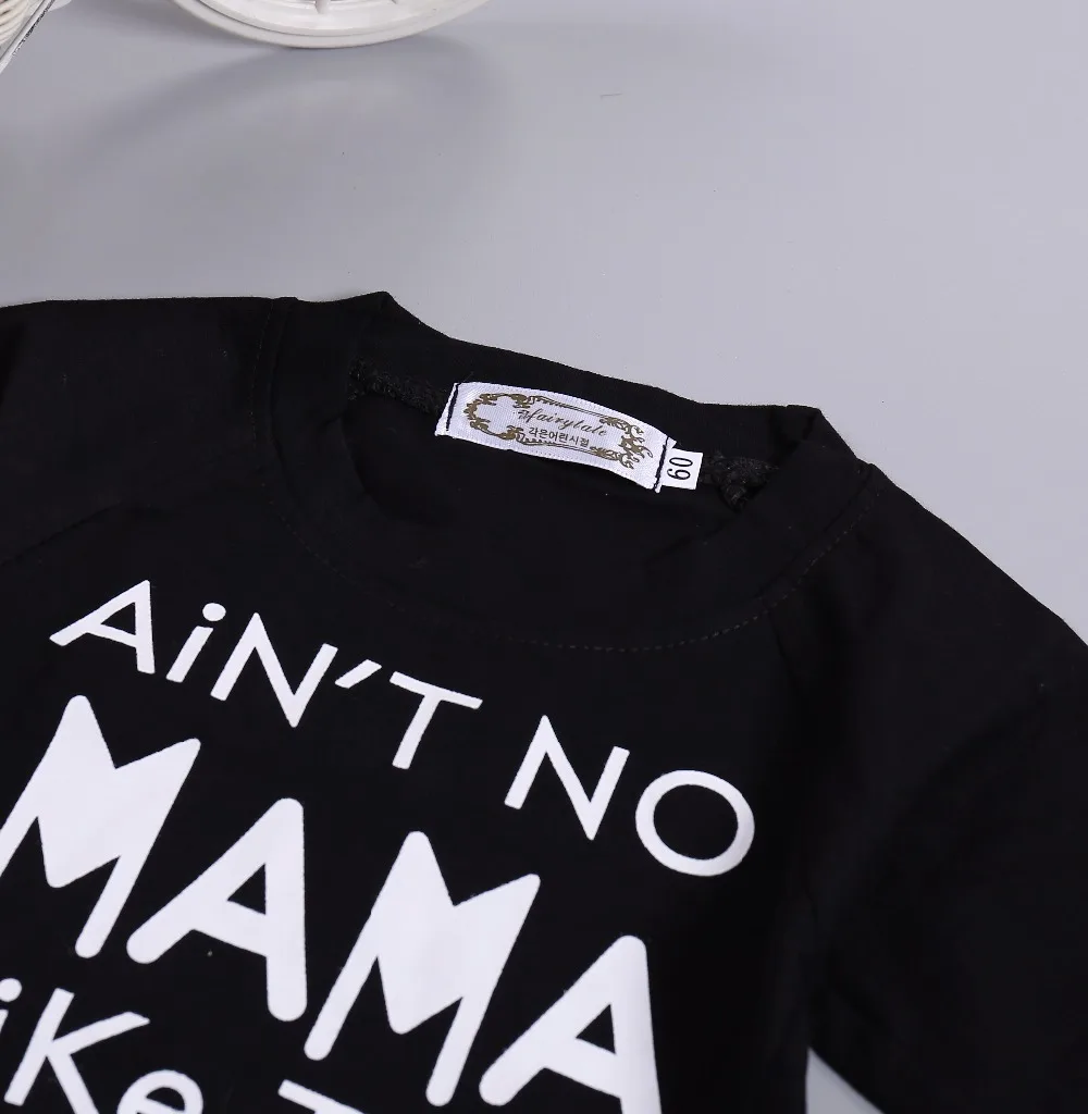infant Baby boy clothing set Cotton long-sleeved Letter NO MAMA LIKE THE ONE I GOT Toddle Kids clothes outfit |