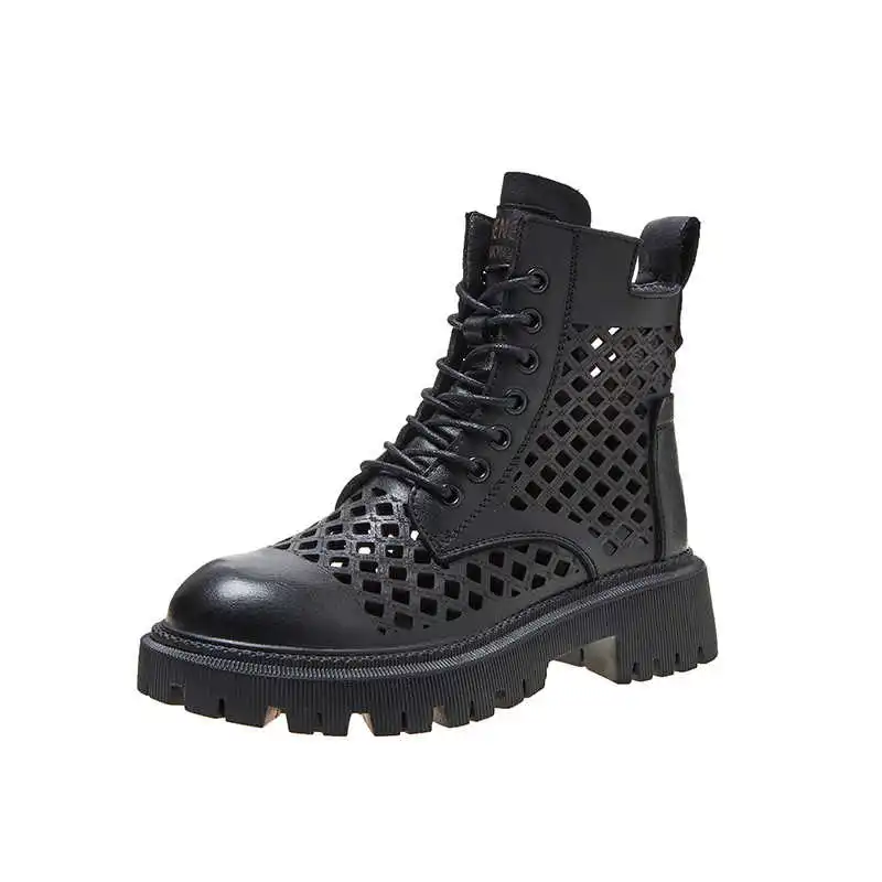 

Leather women's shoes 2021 summer New high top Martin sandals women's leisure top leather sandals women's shoes