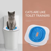 cat toilet training kit plastic pet litter box tray set professional puppy cat cleaning trainer cat training human toilet seat