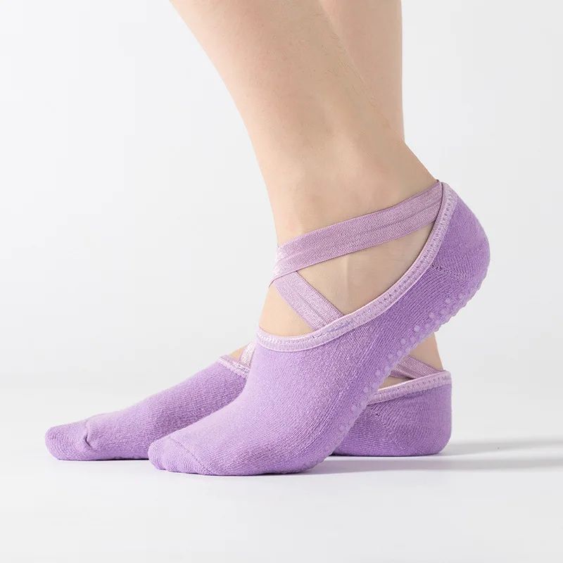 Women High Quality Bandage Yoga Socks Anti-Slip Quick-Dry Damping Pilates Ballet Good Grip For Cotton | Спорт и развлечения