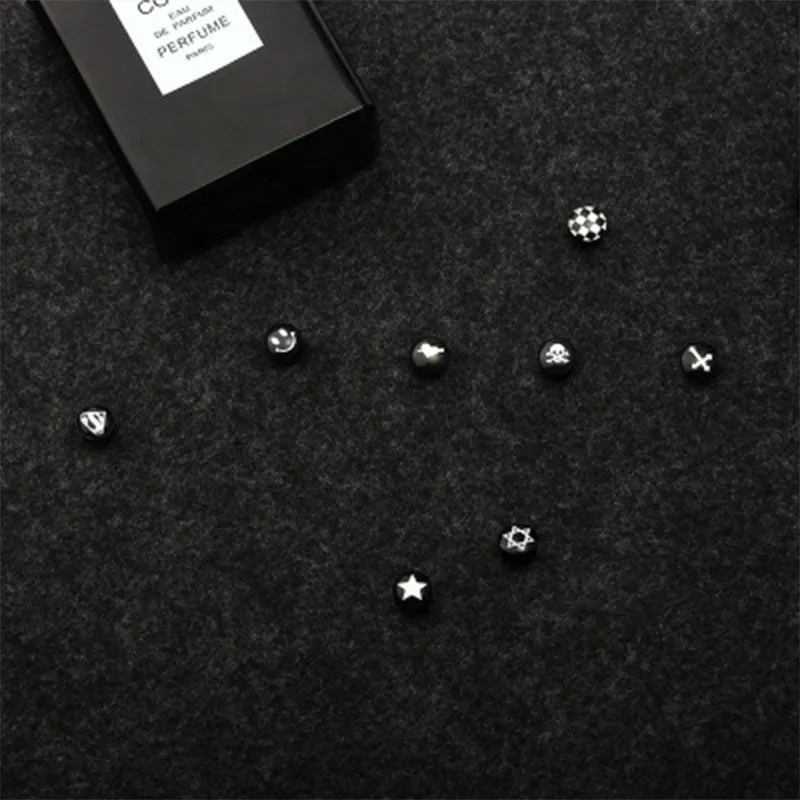 Rock Strong Magnet Magnetic Health Care Ear Stud Non Piercing Earrings Skull David Star Earings Jewelry Gift Mens Women WD481 | Украшения и