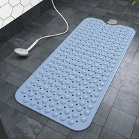 40x110cm eco friendly pvc long shower room non slip mat bathroom bath massage foot pad bathtub mat with suction cup