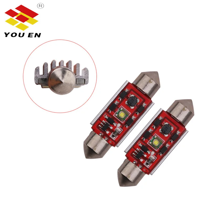 YOUEN Автомобильная гирлянда C5W Cree Chip Bulb 31 мм/36 мм/39 мм/41 мм 5 Вт 12 В