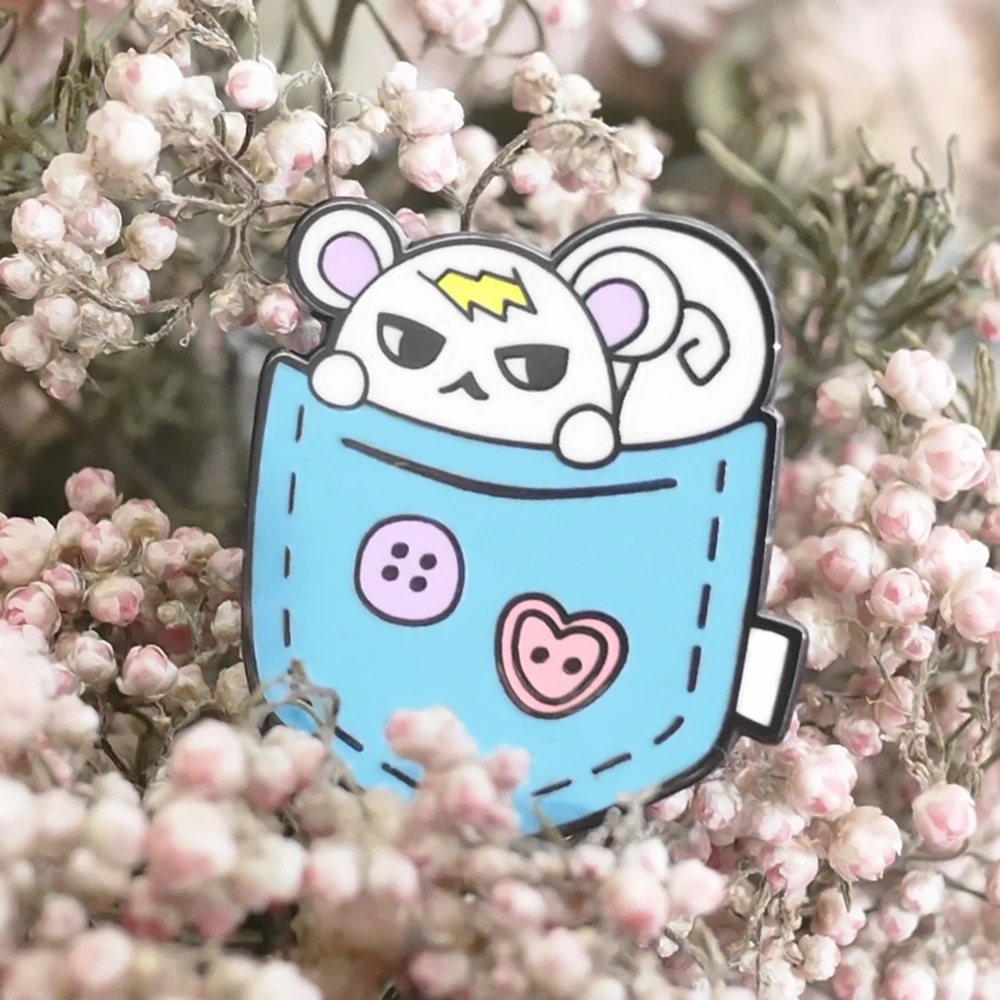 

Kawaii животные пересечение Карманный Маршал жесткая эмалированная булавка новые горизонты Милая мультяшная белка значок брошь ювелирное украшение в виде лацкана подарок