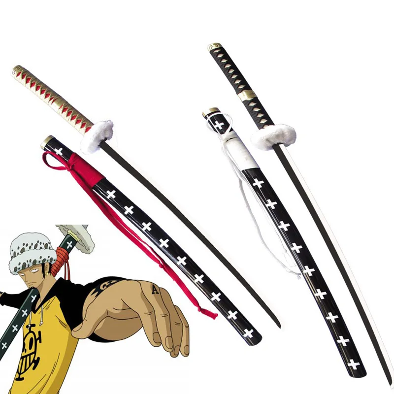 

Trafalgar D. Water Law Swords Surgeon of Death Anime One piece Metal Swordss Cosplay Prop-Red/White Decoration