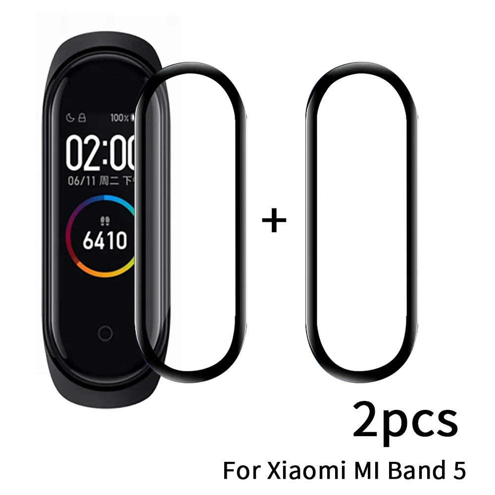 3D Защитное стекло для Xiaomi mi band 5 4 стеклянная пленка Mi смарт браслет мягкое Защита