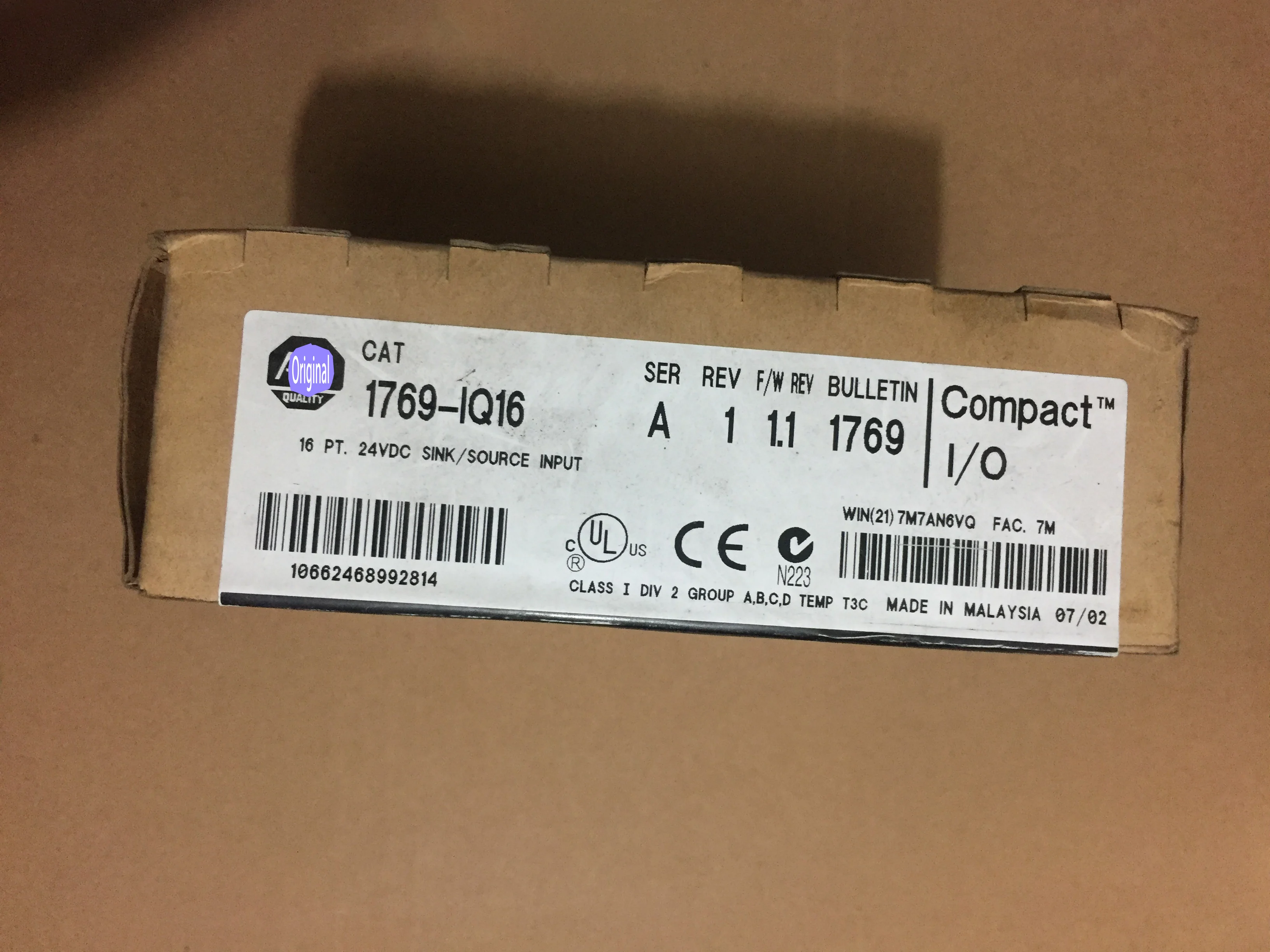 

Brand new original packaging 1769-IQ16 product 1 year warranty