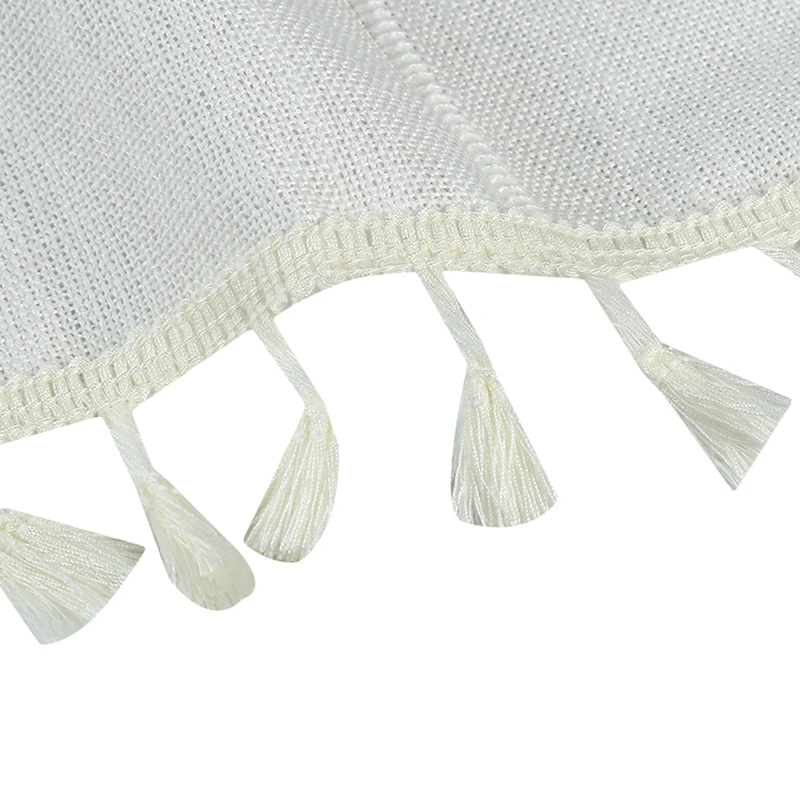 

Plaid Decorative Linen Tablecloth With Tassel Waterproof Oilproof Thick Rectangular Wedding Dining Table Cover Tea Table Cloth