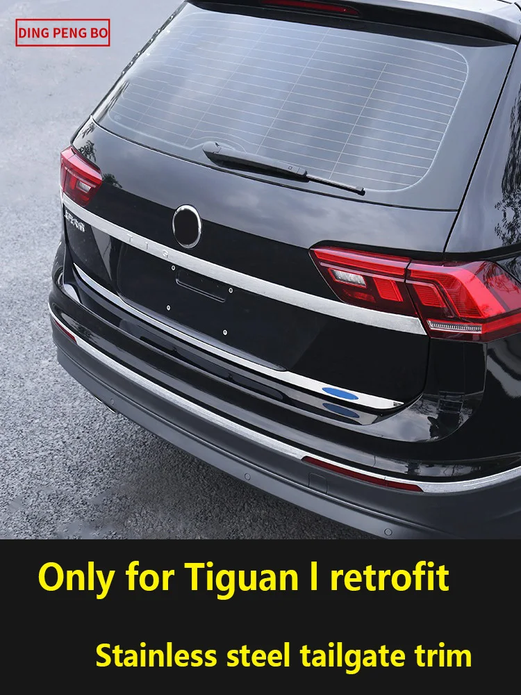 

Fit For VW Tiguan L Chrome Rear Trunk Tailgate 2018 2019 Door Handle Cover Tail Gate Light Lamp Trim Bezel Molding Garnish