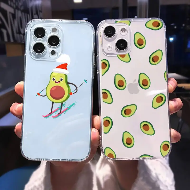 

avocado Phone Case For iphone 13 12 11 8 7 plus mini x xs xr pro max Transparent soft