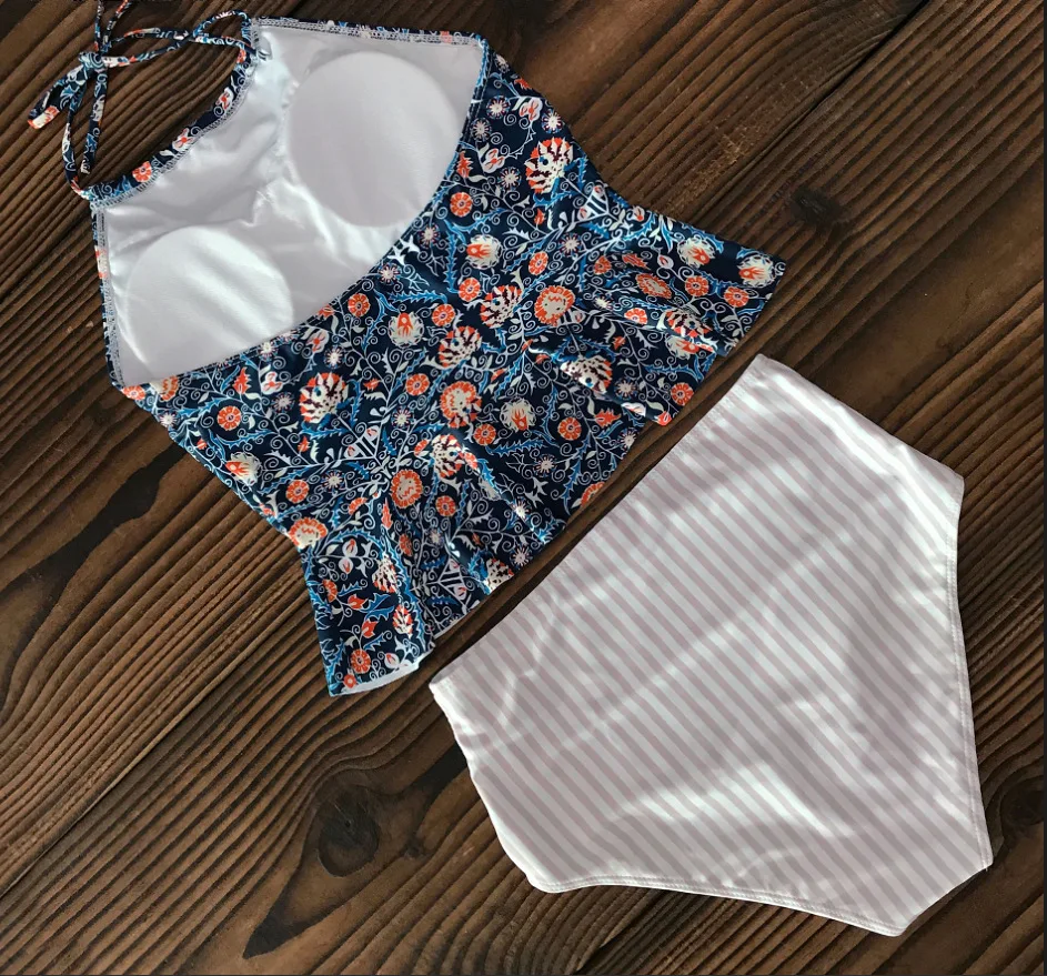 Женские Купальники больших размеров бикини 2020 пикантный комплект в стиле ретро с