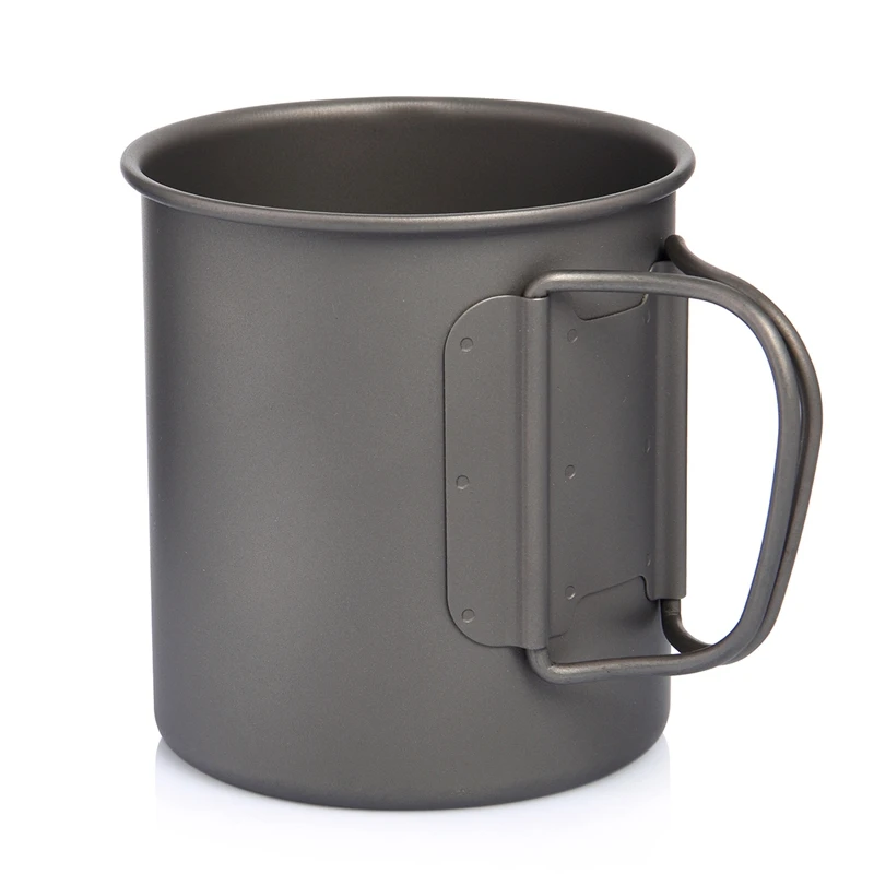 

WIDESEA Ultralight Titanium Cup Outdoor Camping Picnic Water Cup Mug with Foldable Handle 300Ml