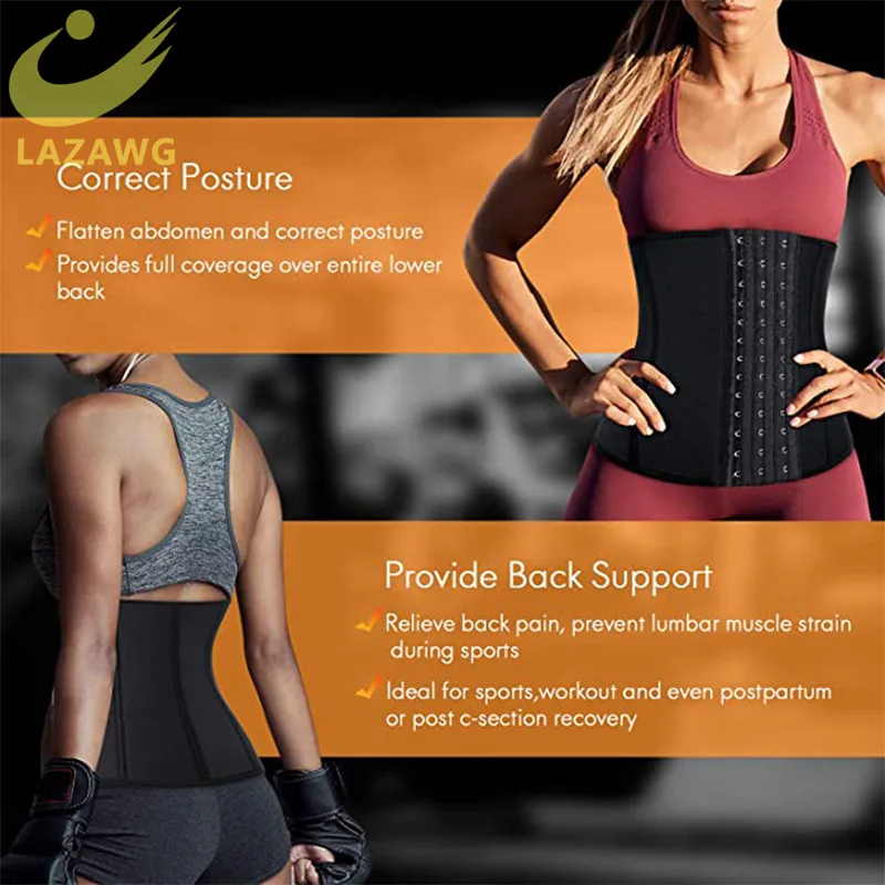 Латексный корсет LAZAWG корректор фигуры тренажер для талии снижения веса Женский