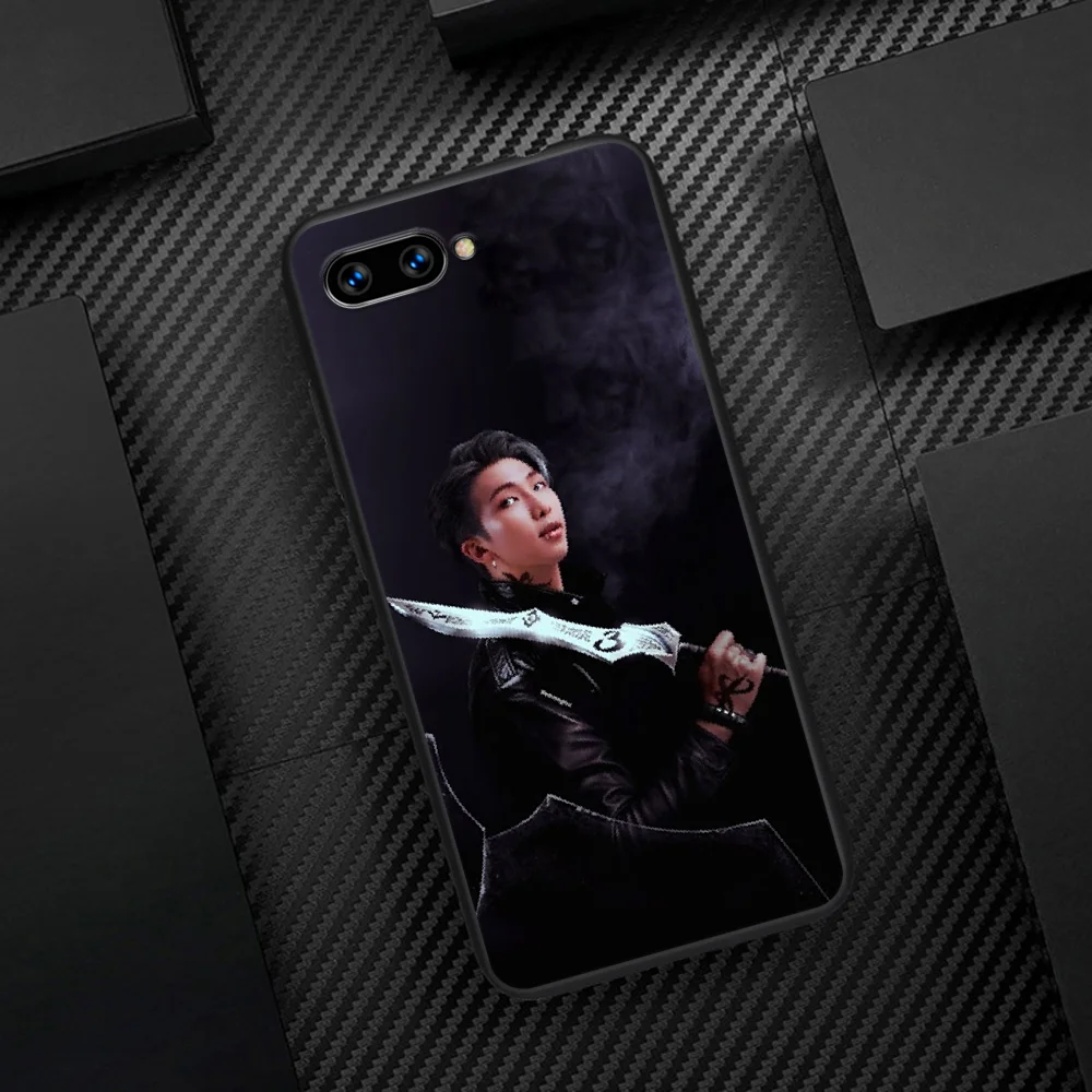 

Bangtan Boys Nam Joon Kim Phone Case Cover Hull For HUAWEI Honor 6A 7A 7C 8 8A 8S 8x 9 9x 10 10i 20 Lite Pro black Cover Soft