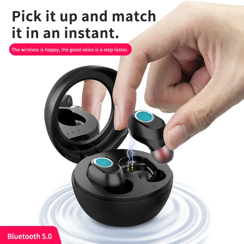 Беспроводные наушники Bluetooth 2020 TWS hi-fi звук водонепроницаемые мини спортивные