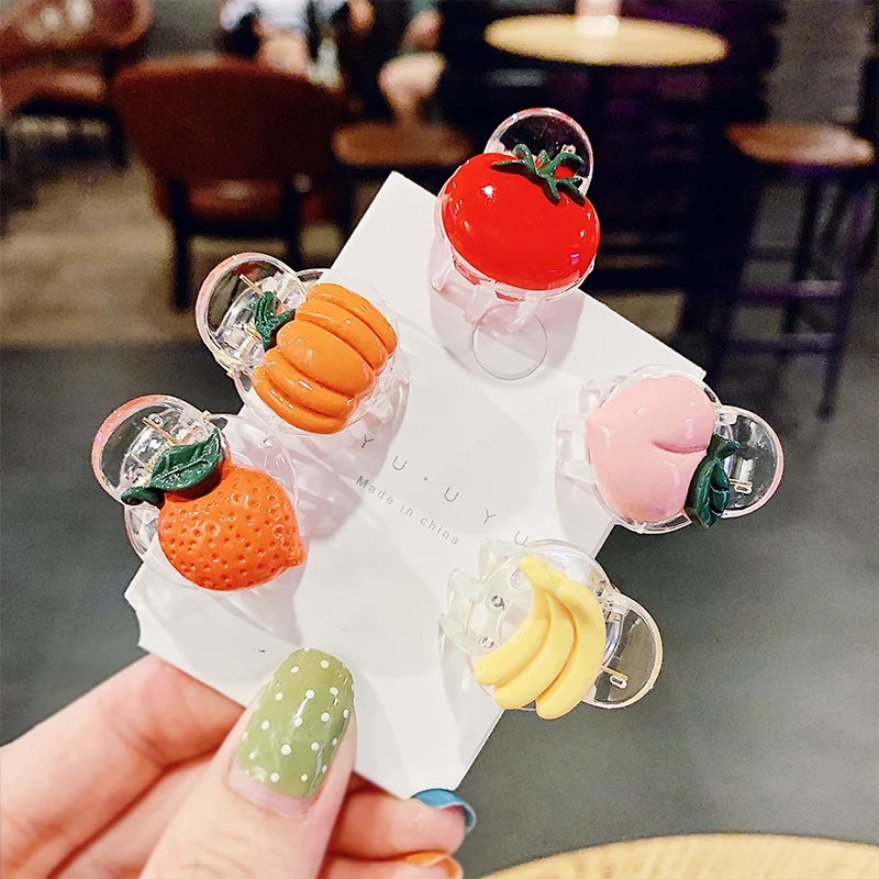 Корейский зажим головной убор маленькая заколка прекрасный фруктовый цвет для