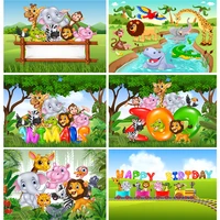 shuozhike children kids baby birthday photography backdrops cartoon animals zoo backgrounds for photo studio 20107ysu 01