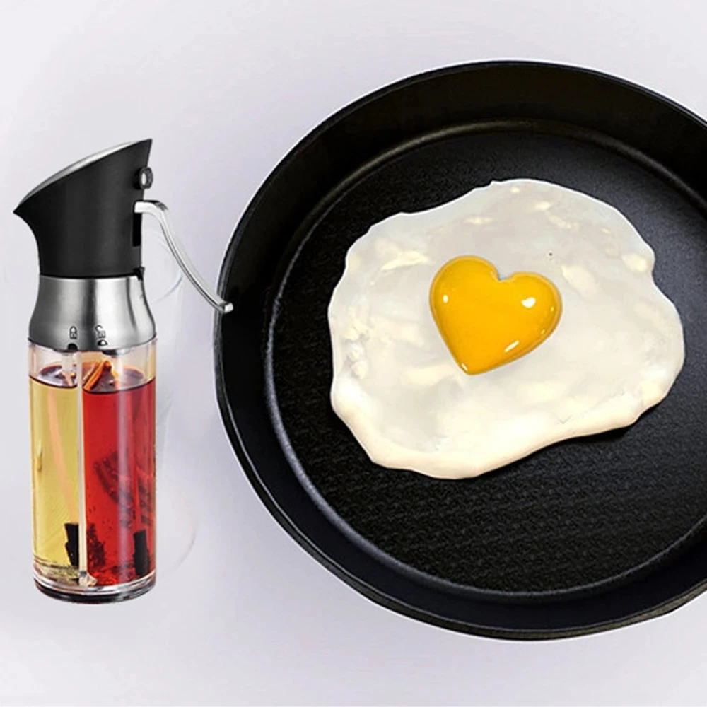 

2-in-1 Stainless Steel Oil Sprayer Gravy Boats Spray Pot Vinegar Bottles Sauce Kitchen Cooking Tools Roast Bake Dispense Tool