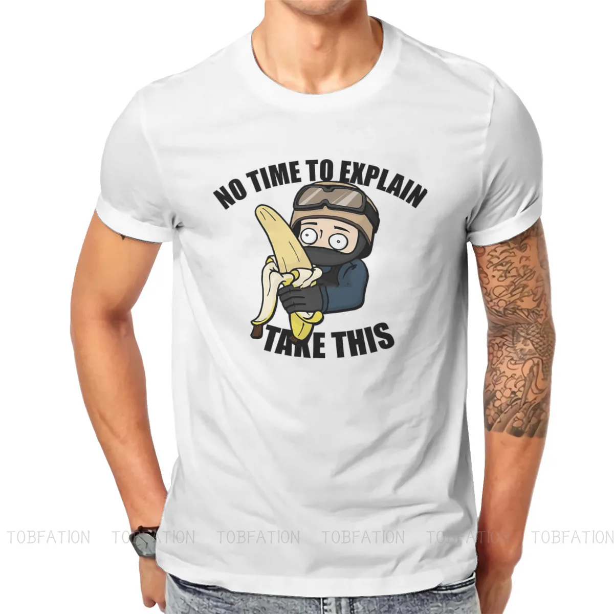 

Футболка мужская оверсайз с рисунком из хлопка, с круглым вырезом