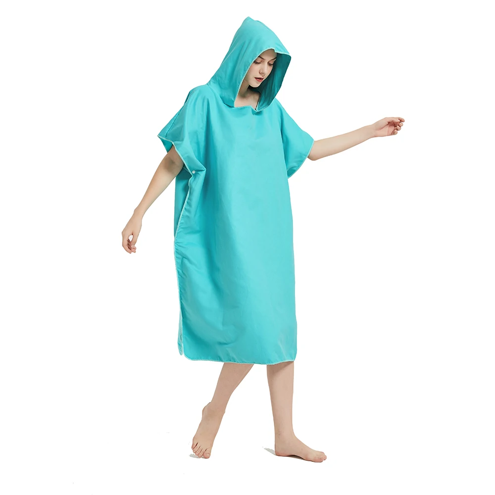 

Microfiber Wetsuit Changing Robe with Hood, Quick Dry Hooded Towels for Swim, Beach Surf Poncho Compact & Lightweight