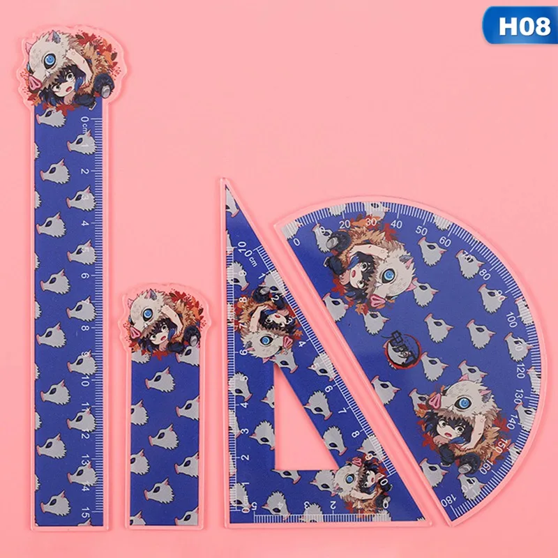 

Cartoon Anime Demon Slayer Cartoon Figure Rulers Amine Tanjirou Nezuko Zenitsu Inosuke Fans Collection