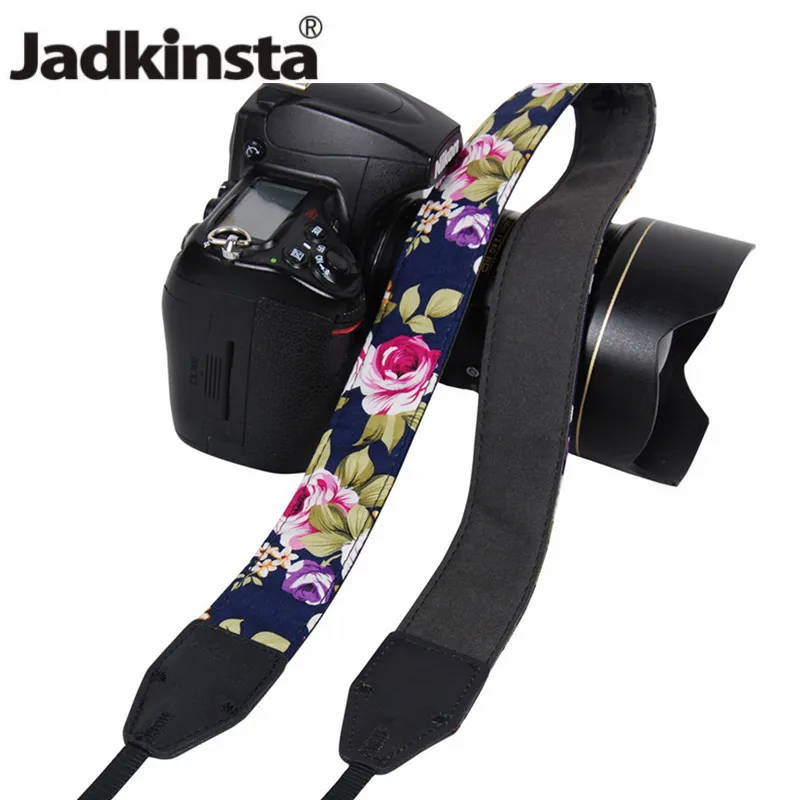 Jadkinsta камера плечевой ремень шейный винтажный цветочный стиль прочный хлопковый