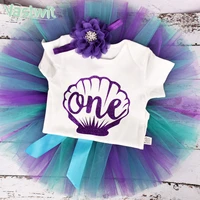 1 year baby girl clothes mermaid mesh tutu dress newborn girls first 1st birthday party outfits toddler girls baptism clothing