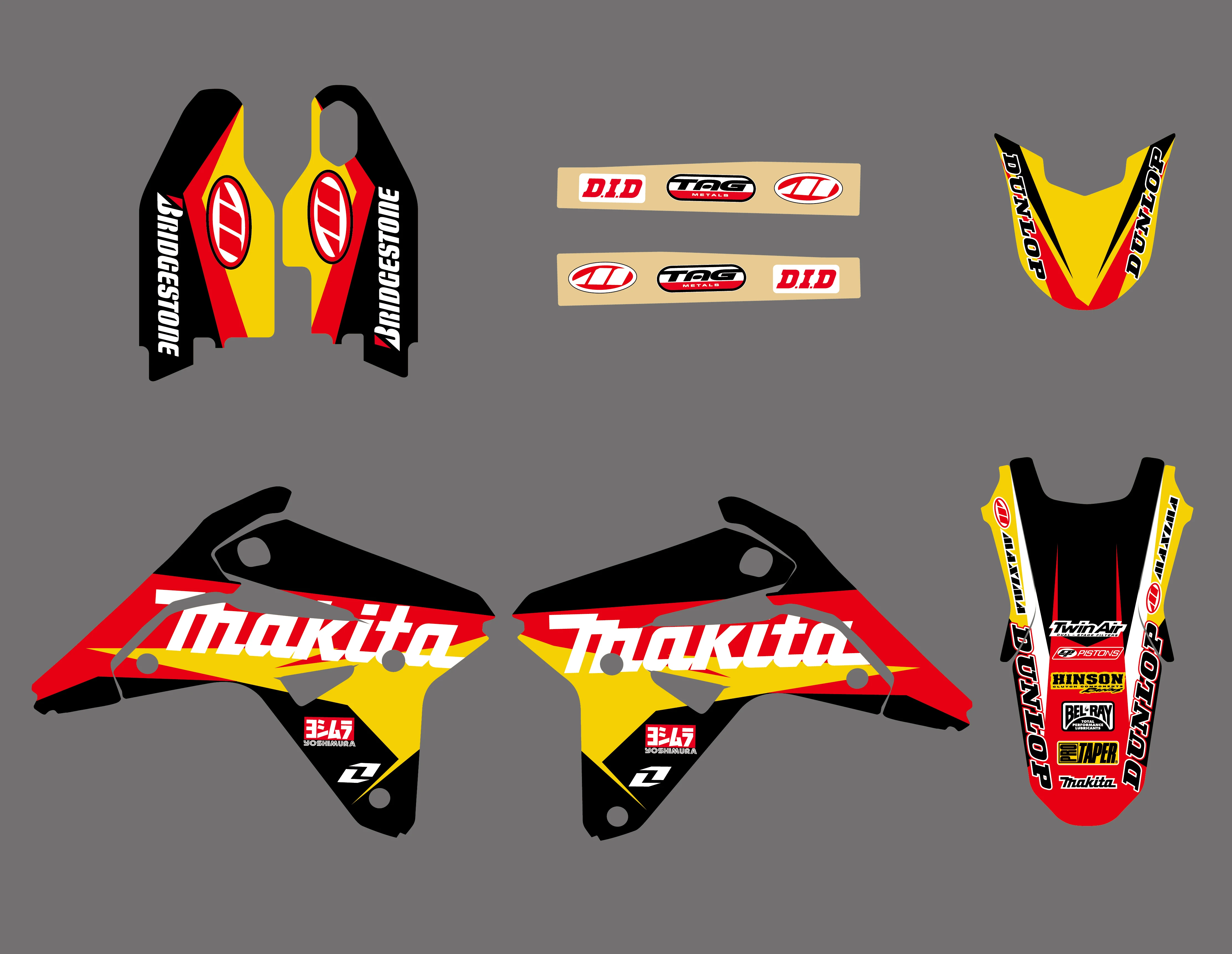 0580 Горячий красный новые наклейки EAM графика Фоновые для Suzuki RMZ450 2007 РМЗ 450|stickers for