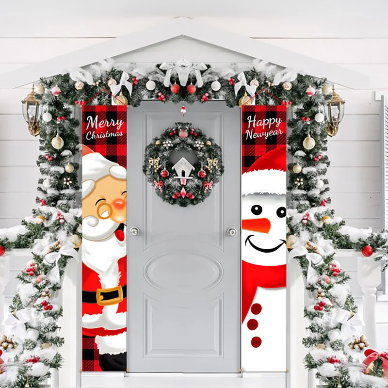 New year 2022 Christmas Door Banner Christmas Decorations for Home Christmas ornaments Pendants Christmas goods Xmas Gifts kerst