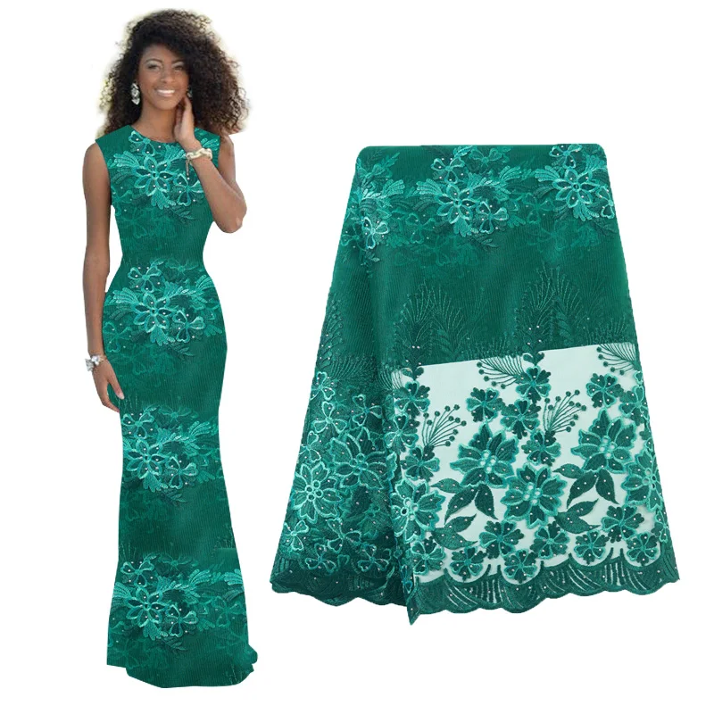 Африканская кружевная ткань с блестками 2019 горячая Распродажа блестящая высокое