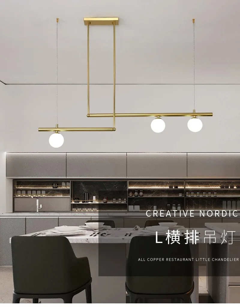 

Modern LED Pendent Lights Kitchen Hanging Lamp Glass Ball Pendant Lamp for Home Dinning Room Art Decor Indoor Lighting Fixtures