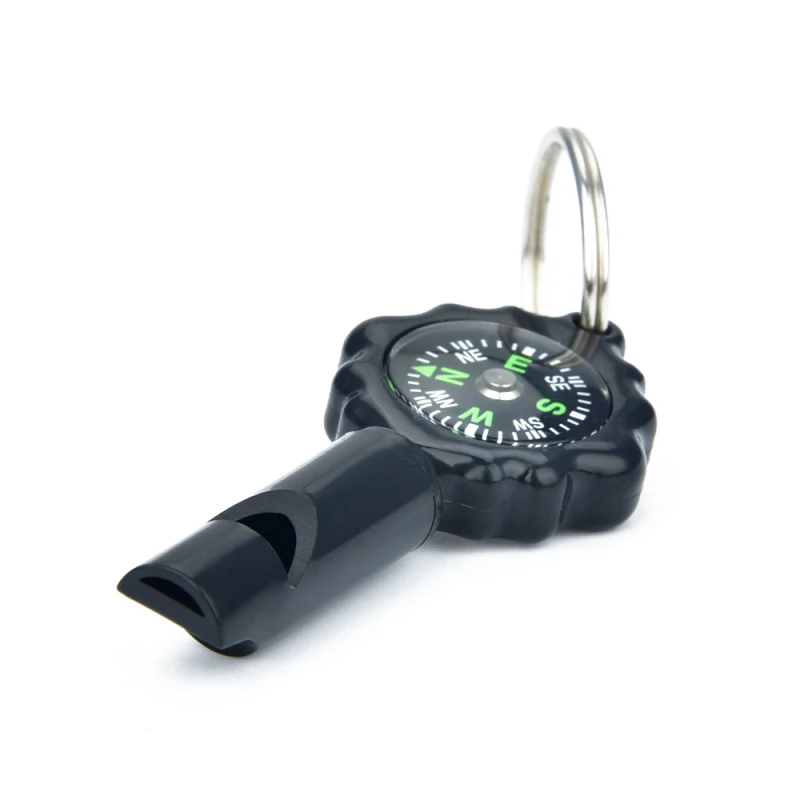 Новый 2 в 1 аварийный свисток компас многофункциональный брелок EDC инструмент для
