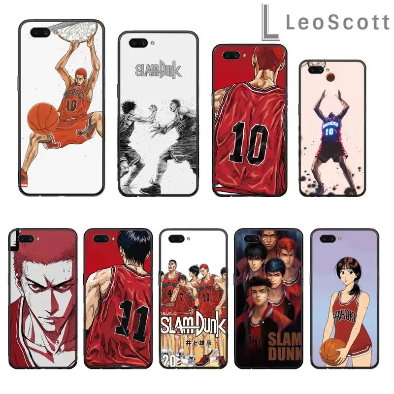 

Japanese Anime Slam Dunk Rubber Phone Case For OPPO R9 R11 R15 R17 RENO Realme S PLUS Normal 2z 3 5 C2 pro Cover Funda Shell