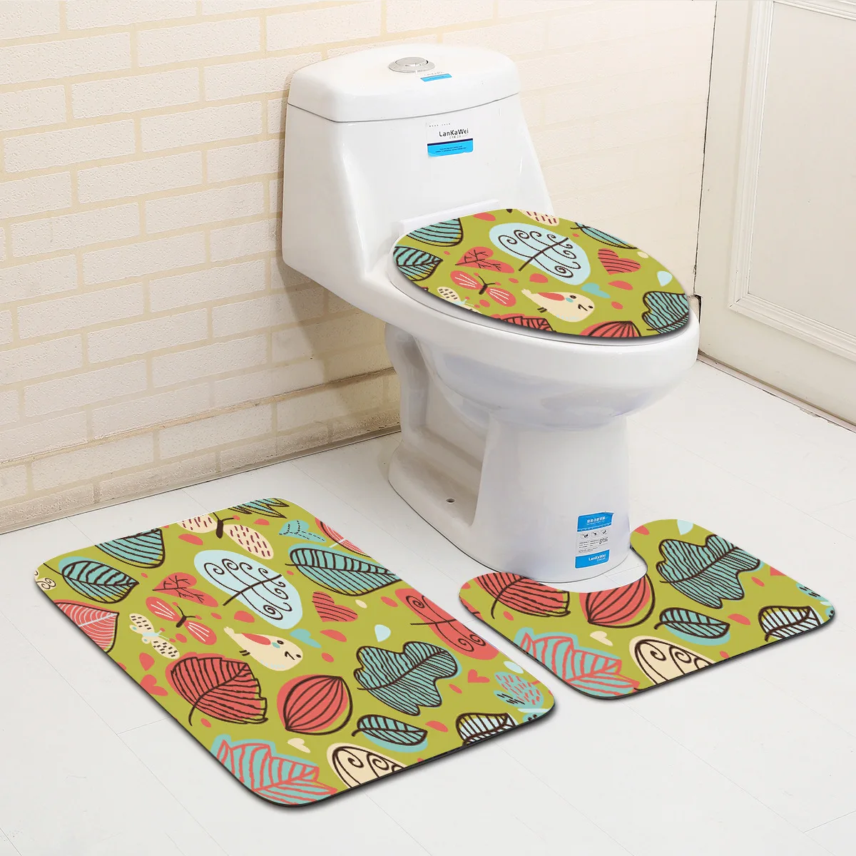 Zeegle коврик для ванной с принтом животных Противоскользящий комнаты полиэстер