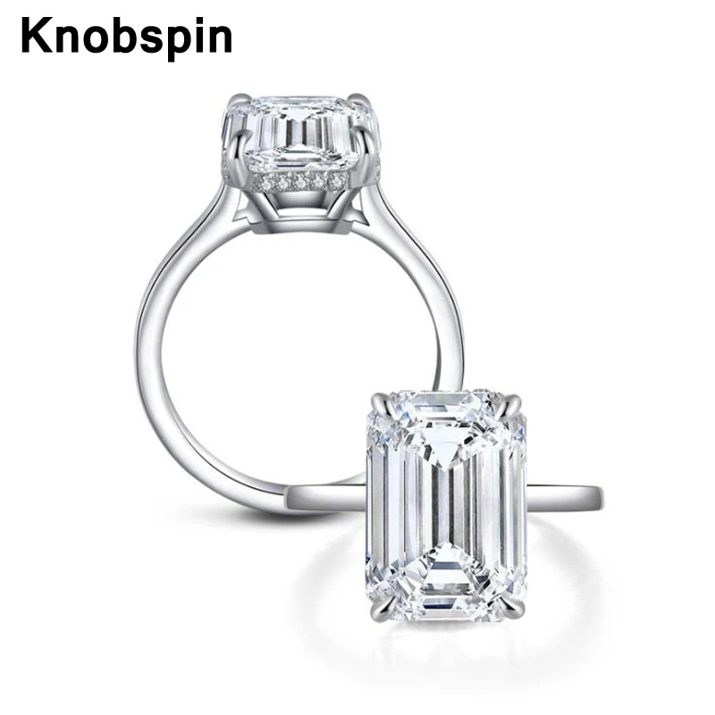 

Knobspin 925 кольцо из стерлингового серебра с великолепным дизайном 6 карат изумруд режущего кольца для женщин вечерние свадебные аксессуары юв...