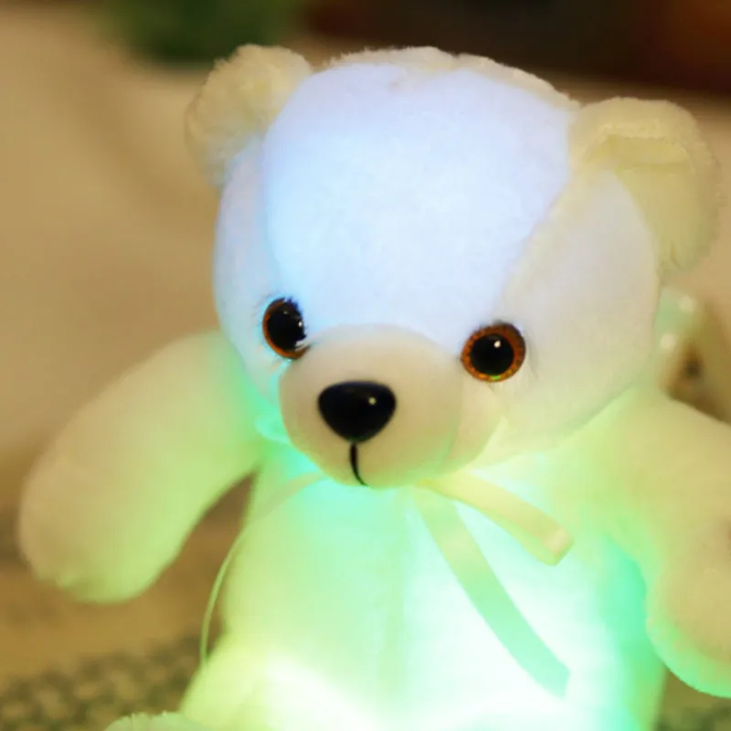 30 см галстук бабочка плюшевый мишка со светодиодной подсветильник кой мягкий