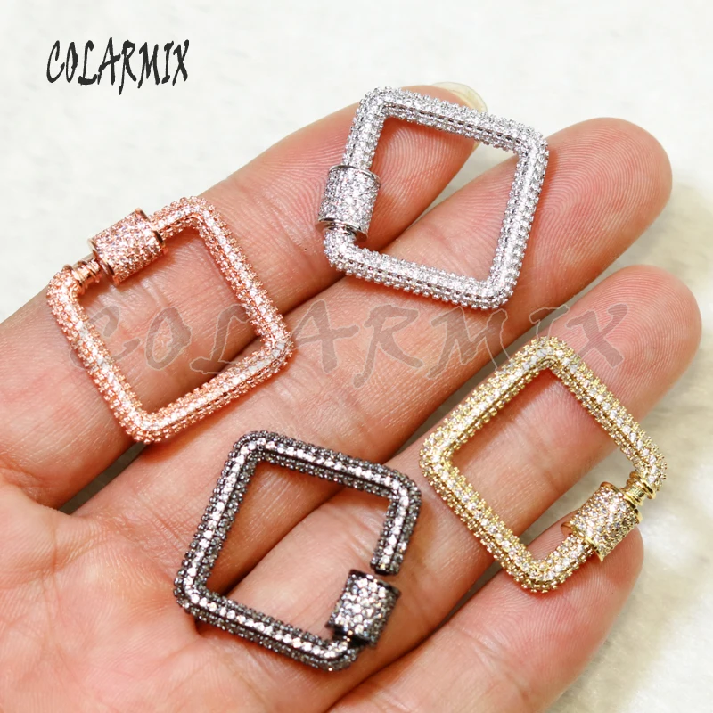 5 шт. квадратная застежка для ювелирных изделий винтовая Пряжка аксессуары