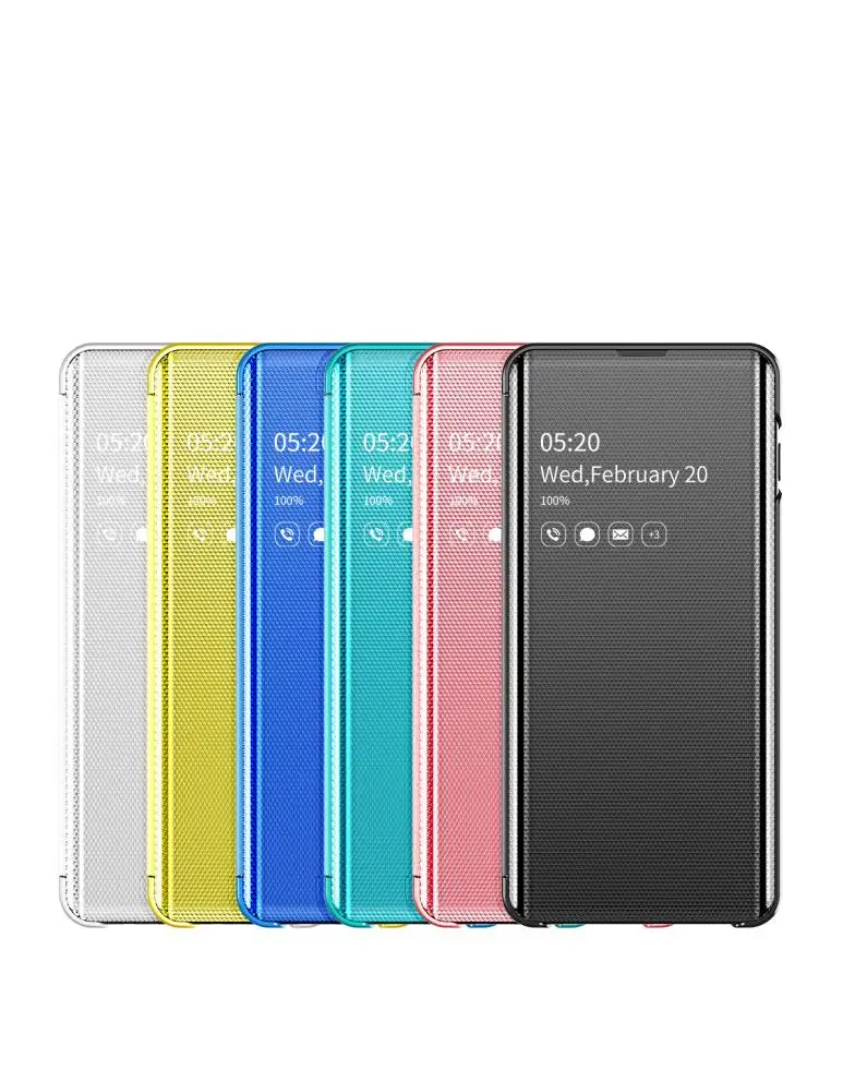 Для samsung Galaxy S10 S9 S8 Note 10 Plus S7 Edge s10e оригинальный зеркальный Флип Тонкий Модный умный