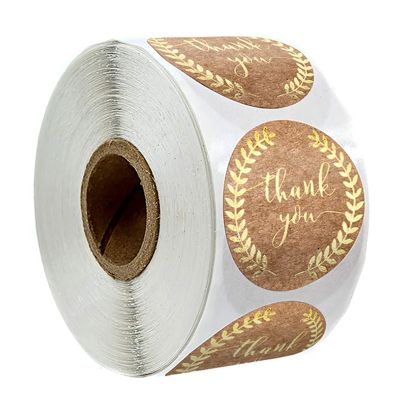 

Наклейки из крафт-бумаги «Thank You», 500 шт.