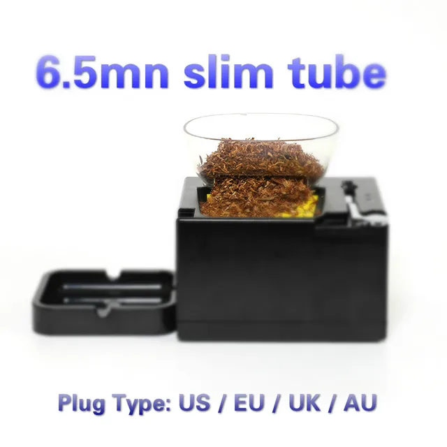 6.5mm Slim  Cigarette Rolling Machine Electric Automatic Cigarette Rolling Machine Tobacco Roller Maker Cigarette Tube Smoking