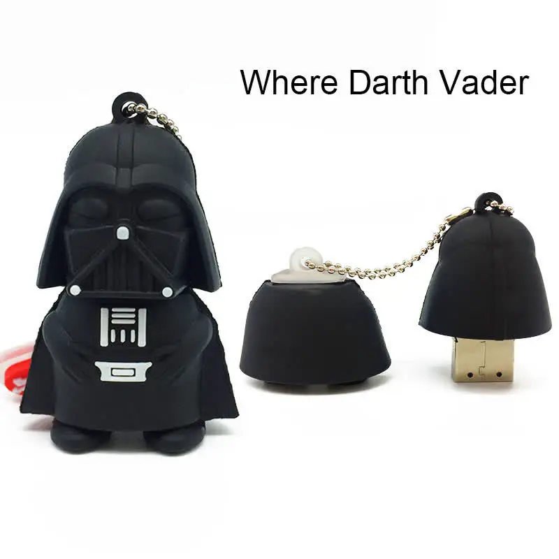 Мультфильм Дарт Вейдер йода Usb флеш-накопитель 128gb серии звездных войн USB 2,0 флеш-накопитель 16GB 32GB 64GB Флешка 8GB модная Подарочная палка