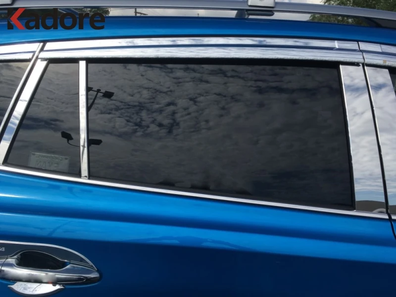 Для Toyota RAV4 RAV 4 2013- из нержавеющей стали окно автомобиля B-отделка стоек декоративная наклейка автомобильные аксессуары